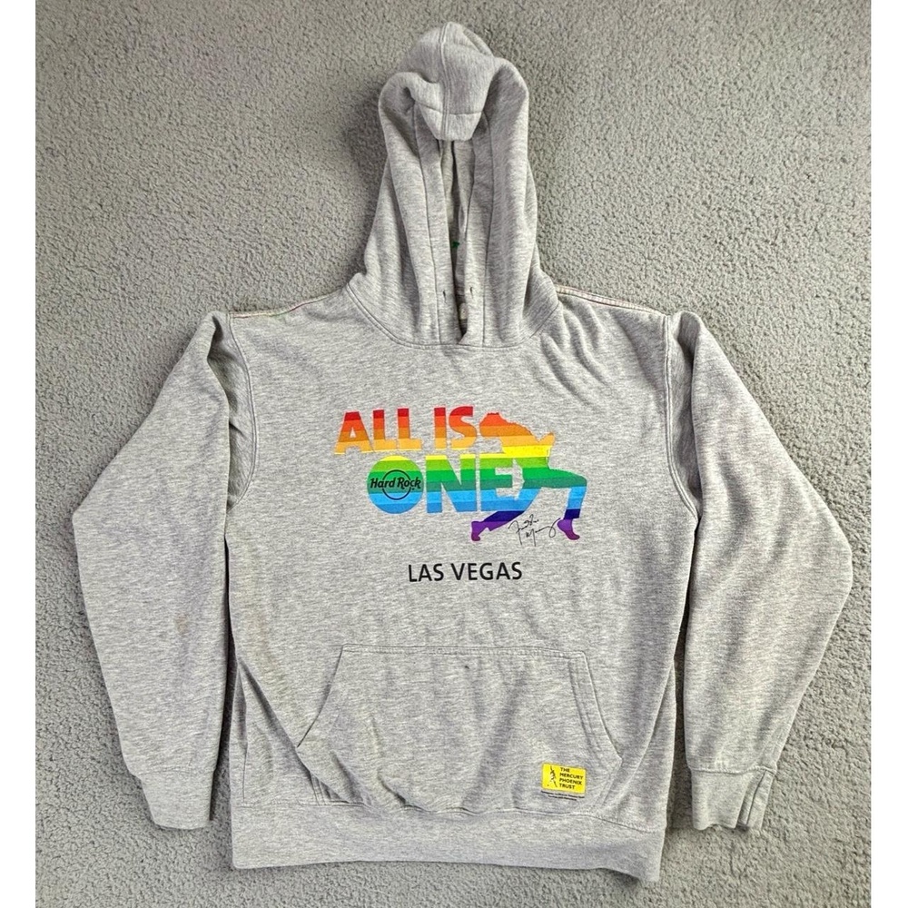 Freddie Mercury Phoenix Trust Hard Rock Las Vegas Hoodie L All Is One Gay Pride